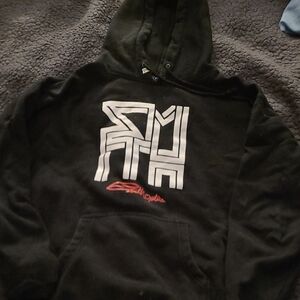 Black Hoodie with Graphic Design